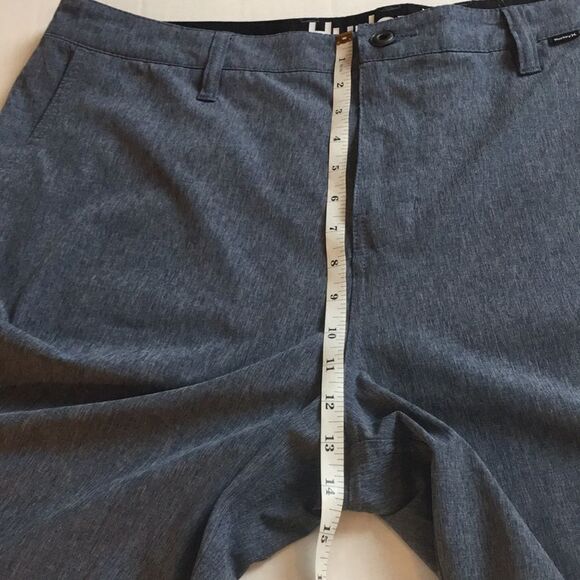 Hurley Phantom Heathered Blue Lightweight Performance Polyester Shorts Sz 38 - Picture 12 of 14